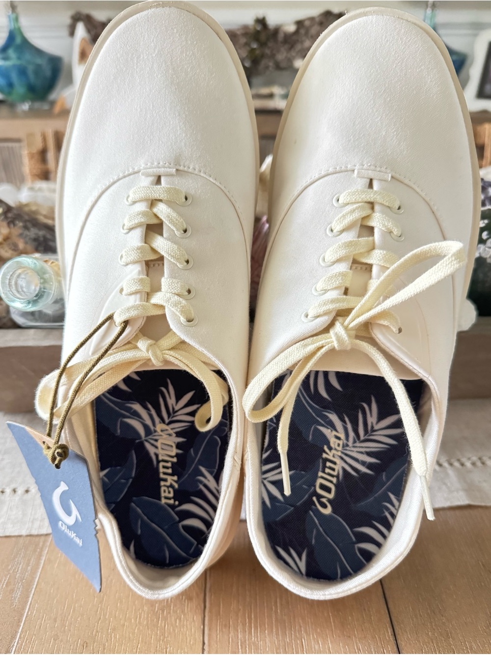 OluKai Tradewinds Everyday Lace-Up Sneakers Off-White NWT Men’s Multiple Sizes - Picture 4 of 14